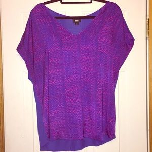 Fuchsia and cobalt blue tunic
